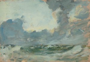 Paisaje marino, Finales del siglo XIX - mediados del siglo XX (óleo sobre papel) de John Everett