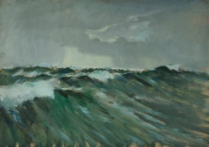 Paisaje marino, Finales del siglo XIX - mediados del siglo XX (óleo sobre papel) de John Everett