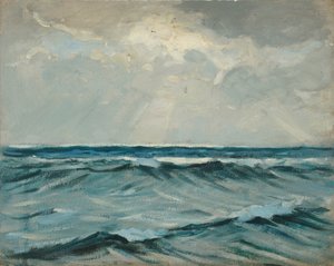 Paisaje marino, Finales del siglo XIX - mediados del siglo XX (óleo sobre papel)