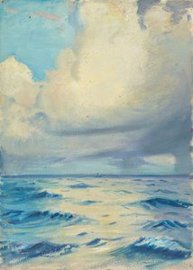 Paisaje marino, finales del siglo XIX - mediados del siglo XX (óleo sobre papel)