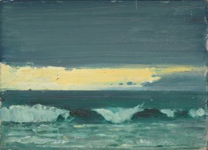 Paisaje marino, finales del siglo XIX - mediados del siglo XX (óleo sobre papel) de John Everett