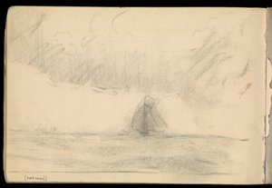Paisaje marino, cuaderno de bocetos de John Everett