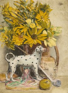 Naturaleza muerta (perro manchado) (óleo sobre tabla)