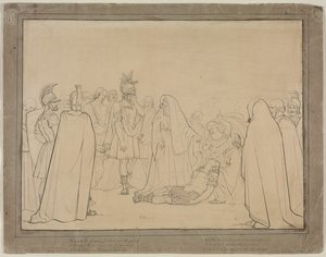 Eneas muestra el cuerpo de Pallas de la Eneida de Virgilio, 1843 de John Everett Millais