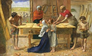 Cristo en casa de sus padres o El taller del carpintero de John Everett Millais