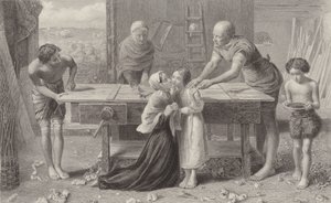Cristo en la casa de sus padres de John Everett Millais