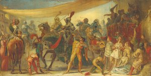 Caballeros Preparándose para un Torneo de John Everett Millais