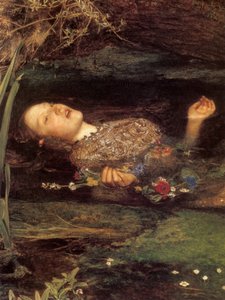 Ofelia, detalle de John Everett Millais