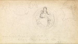 Boceto para un escudo de armas, 1862 de John Everett Millais