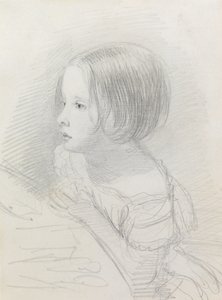 Boceto de una niña de John Everett Millais