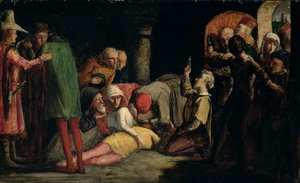 La muerte de Romeo y Julieta, c.1848 (óleo sobre cartón fresado) de John Everett Millais