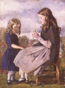 Los tejedores de guirnaldas de John Everett Millais