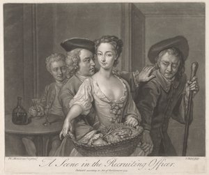 Una escena en el Oficial de Reclutamiento de John Faber the younger