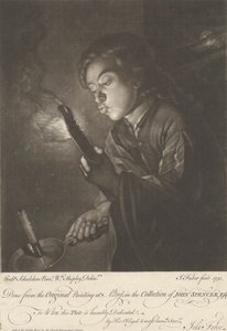 Niño encendiendo una vela de John Faber the younger