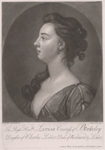 La Muy Honorable Louisa Condesa de Berkeley, Hija de Charles Lenox Duque de Richmond y Lenox de John Faber the younger