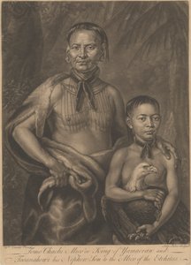 Tomo Chachi Mico, o Rey de Yamacraw, y Tooanahowi [sic], su sobrino de John Faber the younger