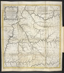 Un mapa de Kentucky, en The Discovery, Settlement and present State of Kentucke