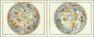1776 - John Flamsteed - Hemisferio Austral y Hemisferio Boreal de John Flamsteed