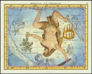 1776 - John Flamsteed - Hercules, La Couronne (Hércules y La Corona) de John Flamsteed