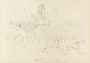 Atenea y los vientos de John Flaxman