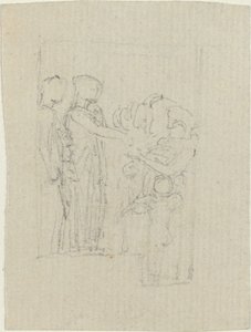 Mendigos en una Puerta (Estudio para el Monumento Yarborough) de John Flaxman