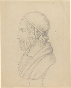 Busto Clásico de un Hombre con Barba de John Flaxman