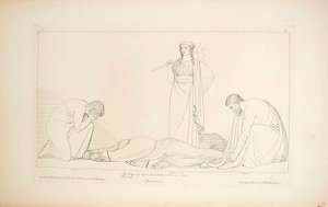 Clitemnestra y el coro de John Flaxman