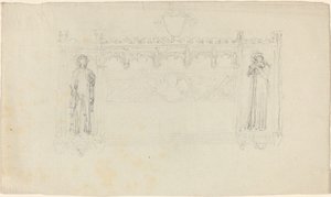 Diseño para el Monumento Simcoe, Catedral de Exeter de John Flaxman