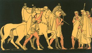 Diomedes y Ulises, regresando con los despojos de Reso