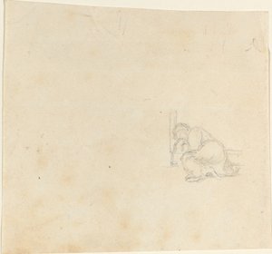 Figura durmiendo en una entrada de John Flaxman