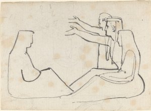 Cuatro figuras sentadas de John Flaxman