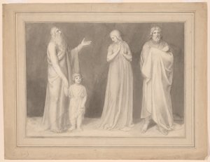 Ana presenta a Samuel a Elí de John Flaxman