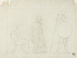 Héctor reprendiendo a Paris de John Flaxman