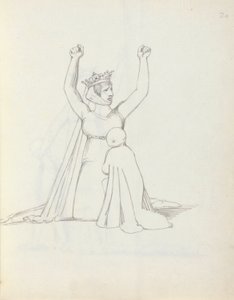 Mrs. Siddons como Constance, 1783 de John Flaxman