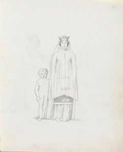 Mrs. Siddons como Constance con niño, 1783