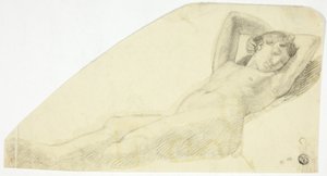 Chica desnuda dormida