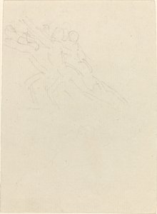 Figuras corriendo con los brazos levantados de John Flaxman