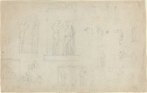 Hoja de Bocetos [recto y verso] de John Flaxman