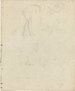 Hoja de estudios [recto y verso] de John Flaxman