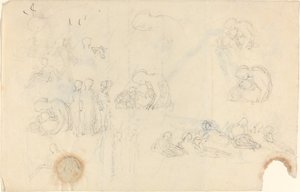 Hoja de estudios [recto y verso] de John Flaxman