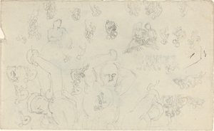Hoja de estudios [recto y verso] de John Flaxman