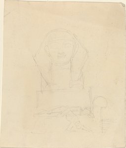 Esfinge con figuras reclinadas en primer plano de John Flaxman