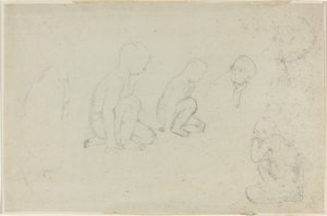 Estudios de un niño arrodillado de John Flaxman