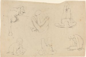 Estudios de una figura masculina
