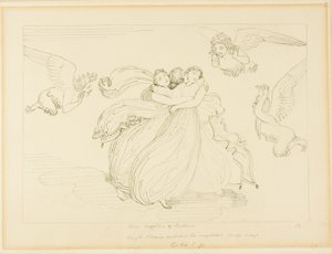 Las arpías y las hijas de Pandarus de John Flaxman