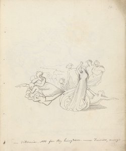 Titania. No por tu reino. - Hadas fuera, 1783 de John Flaxman