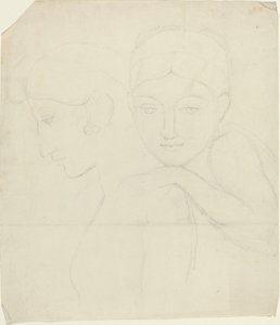 Cabezas de dos mujeres de John Flaxman