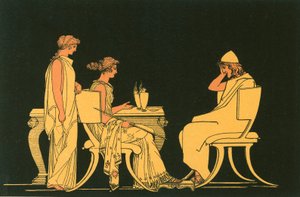 Ulises en la mesa de Circe de John Flaxman