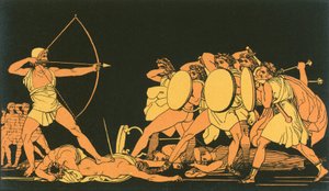 Ulises matando a los pretendientes de John Flaxman
