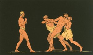 Ulises preparándose para luchar con Irus de John Flaxman
